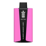 Un appareil de vape jetable rose avec une section centrale noire, étiqueté " BANG KING " et " 30K PRO ", avec la saveur " BLUEBERRY CRANBERRY CHERRY "."