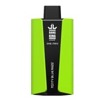 Un appareil de vape vert et noir étiqueté " BANG KING COLOR 30K PRO " avec la saveur " MINTY BLUE RAZZ "."