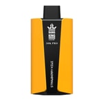 Un appareil de vape au design jaune et noir, étiqueté " BANG KING 30K PRO " et " STRAWBERRY KIWI "."