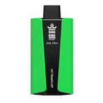Un appareil de vape rectangulaire avec un extérieur vert proéminent et des accents noirs, étiqueté " BANG KING COLOR 30K PRO " avec la saveur " WATERMELON " affichée sur le devant.