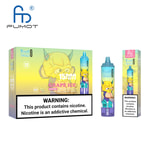 Fumot Tornado 15000 Puffs disposable vape in grape ice flavor, featuring a cartoon character design, with warning labels about nicotine addiction.