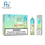 "FUMOT brand vape packaging and device featuring a cartoon ape illustration, labeled 'Ice Pop 15,000 puffs,' with nicotine warning prominently displayed."