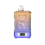 Colorful rectangular vape device labeled 'AFUS Warship' with a bow and arrow graphic and a digital screen reading '100'.
