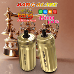 Two gold disposable e-shisha devices labeled 'Bang Blaze' and 'Grape Mint' in front of ornate crowns, with promotional text highlighting 42,000 puffs and product features.