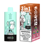 Bang King Vapen Black Dragonice 3-in-1 disposable vape device and packaging, featuring a cartoon gorilla graphic and nicotine warning label.