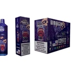 Bang Black Dragon Ice disposable vape packaging and device with a blue dragon design and bold nicotine warning labels.