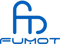 Blue FUMOT logo featuring stylized lowercase letters 'f' and 'd' forming a geometric design, with the word 'FUMOT' written below in a rounded font.