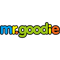 Colorful logo with the words 'mr. goodie' in playful, rounded font, using blue, yellow, green, and orange letters outlined in black.