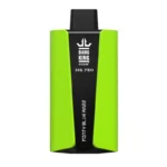 Un appareil de vape vert et noir étiqueté " BANG KING COLOR 30K PRO " avec la saveur " MINTY BLUE RAZZ "."