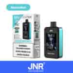 JNR MediaMax Miami Mint vape device packaging featuring a large display, 40000 puffs label, and nicotine warning.