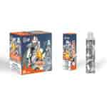 A vaping product packaging featuring an astronaut graphic, labeled "CRYSTAL PRO MAX" with "10,000" prominently displayed. The box is colorful with orange, blue, and white, and includes a warning about nicotine. A vape bottle is shown next to the box.