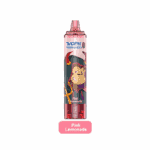 Pink lemonade flavored EVOK Tornado vape with a cartoon devil design.