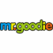 Colorful logo with the words 'mr. goodie' in playful, rounded font, using blue, yellow, green, and orange letters outlined in black.