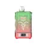 Colorful rectangular vape device with 'AFUS WARSHIP' text, a stylized goat head illustration, and a digital display reading 100%.