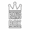 Stylized black and white logo featuring a crown above the words “BANG BOX” in bold capital letters, separated by horizontal lines.